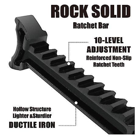 Steel HD Jack Stands: Dbl Locking Pins, 3 Ton 6,000 lb Capacity, Black, 1 Pair