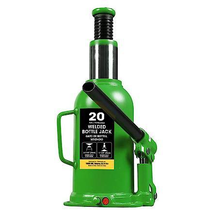 Welded Hydraulic Car Bottle Jack for Auto Repair and House Lift, 20 Ton,Green
