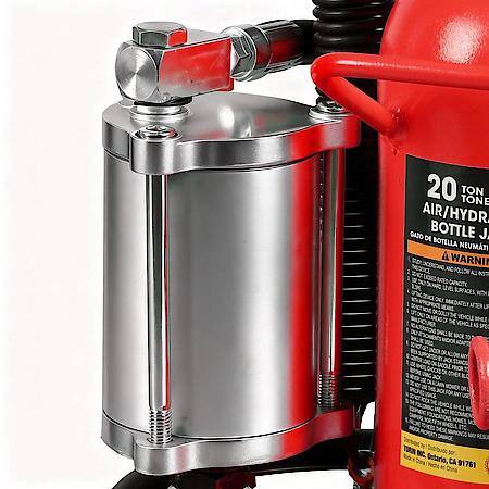 Welded Pneumatic Air Hydraulic Car Bottle Jack with Aluminum Alloy Pump Red