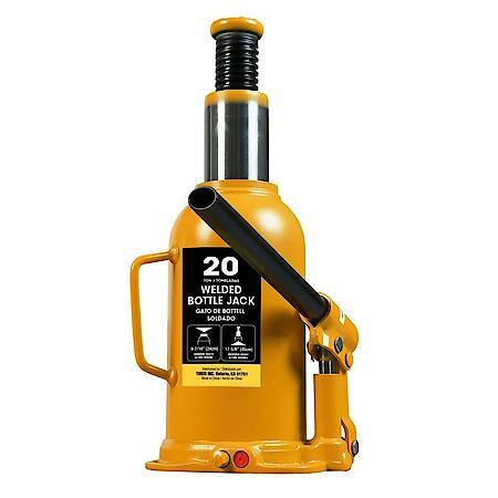 Welded Hydraulic Car Bottle Jack for Auto Repair and House Lift, 20 Ton,Orange