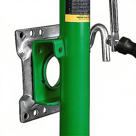 1000LB Green Trailer Jack w Wheel, HD Swivel, 10" Lift, Bolt-on Trailer Tongue