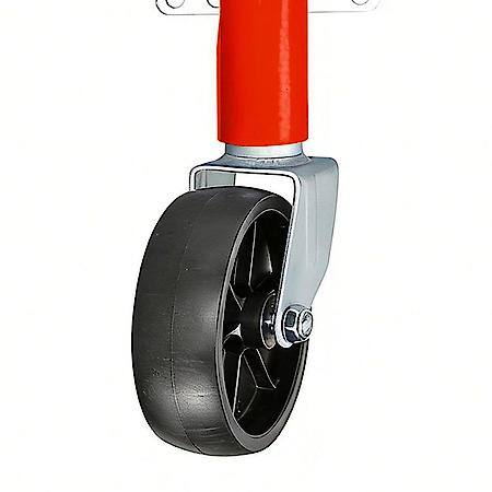 1000LB Red Trailer Jack w Wheel, HD Swivel, 10" Lift, Bolt-on Trailer Tongue