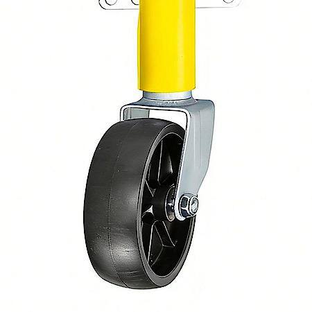 1000LB Yellow Trailer Jack w Wheel, HD Swivel, 10" Lift, Bolt-on Trailer Tongue