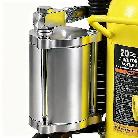 Welded Pneumatic Air Hydraulic Car Bottle Jack with Aluminum Alloy Pump Yellow