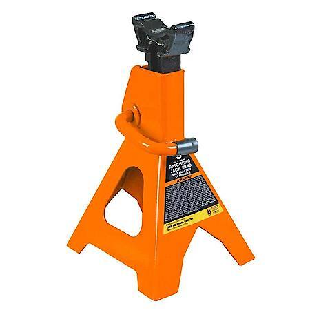 3T (6,600LB) Jack Stands, with Adj Lock Car Jack Stand, Orange, 2 Pk