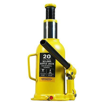 Welded Hydraulic Car Bottle Jack for Auto Repair and House Lift, 20 Ton,Yellow