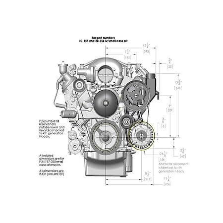Low-Mount LS Drive System (Alt, P/S with o A/C) Driver's Side