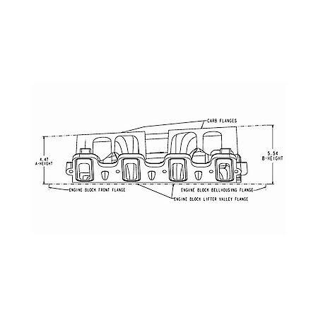 LS Carbureted Manifold - 2x4 Dual Plane GM LS1/LS2/LS6