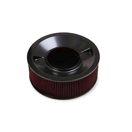 4500 Drop Base Air Cleaner Black with 6" Red Washable Gauze Filter