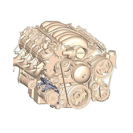 Low-Mount LS Drive System (A/C) with Sanden SD7 Compressor