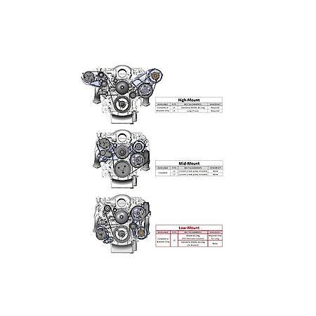 Low-Mount LS Complete Accessory Drive System (Alt, P/S & A/C)