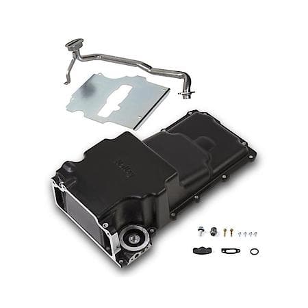 GM LS Swap Oil Pan - Black - Additional Front Clearance