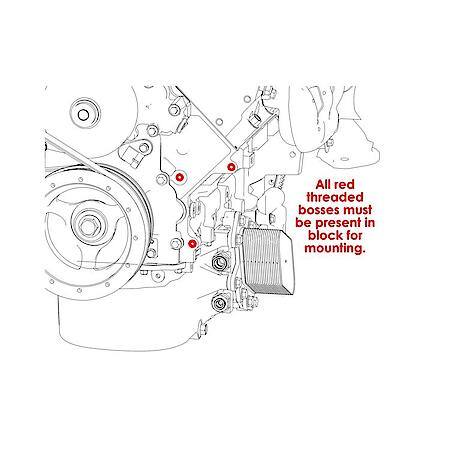 Mid LSA Accessory Drive Bracket Kit - Alternator - Black