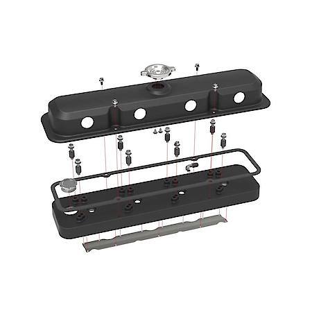 2-Piece Pontiac Style Valve Cover - Gen III/IV LS - Satin Black