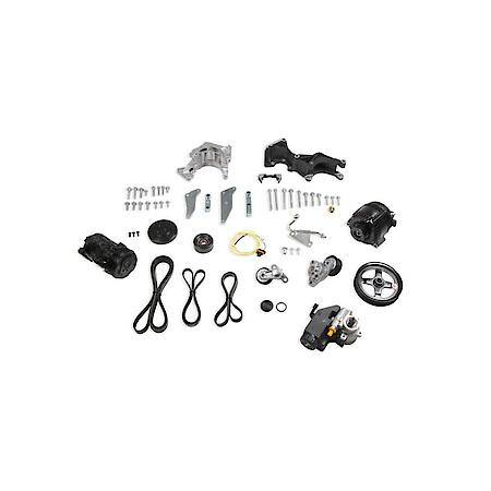Low-Mount LS Complete Accessory Drive System (Alt, P/S & A/C) - Polished Finish