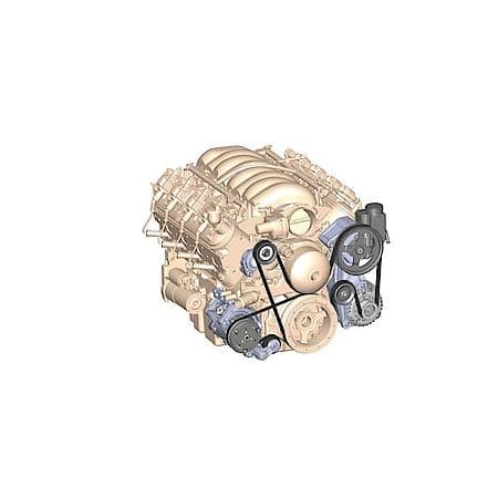 Low-Mount LS Complete Accessory Drive System (Alt, P/S & A/C) - Polished Finish