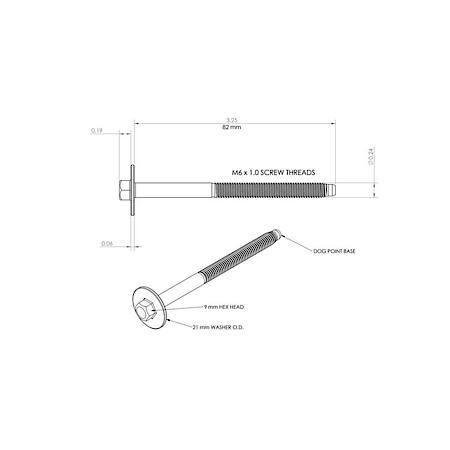 Tall LS Valve Cover Bolt Assembly - Single