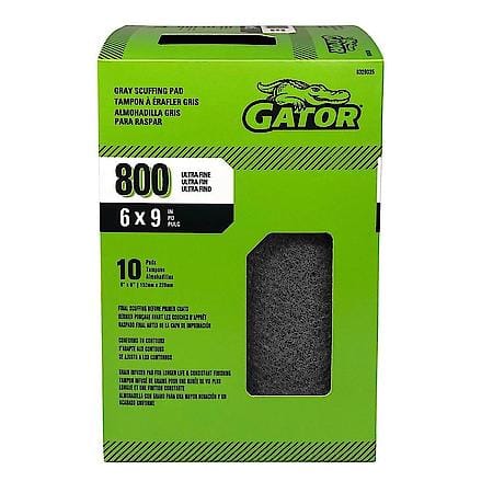 6 x 9-in Scuff Pad, 10 Pack, 800 Grit, Aluminum Oxide