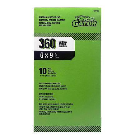 Scuff Pad 6 x 9-in, 10-Pack, 360 Grit