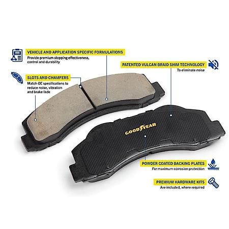 Semi-Metallic Rear Brake Pads