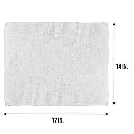 Cotton Terry Cloth Multi-Purpose Towels : 14" x 17", 24 Pack