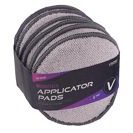 Microfiber 5 inch Applicator Pads for Polish & Wax; 6 pack