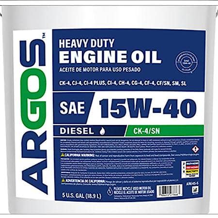15W-40 Heavy Duty Diesel Engine Oil: High Soot Handling, 5 Gallon