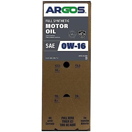 0W-16 Full Synthetic Motor Oil: Enhances Engine Performance, 6 Gallon Box