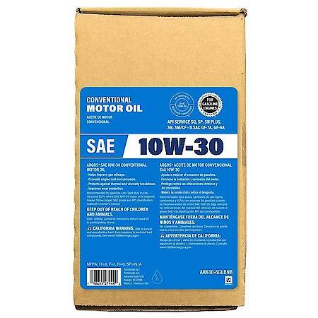 10W-30 Conventional Motor Oil: Prevents Low-Speed Pre-Ignition, 6 Gallon Box