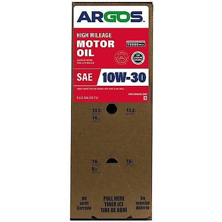 High Mileage 10W-30 Conventional Motor Oil: Reduces Oil Consumption, 6 Gallon Box