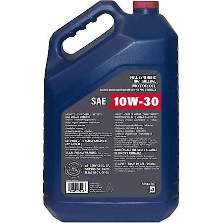 High Mileage 10W-30 Full Synthetic Motor Oil: Reduces Leaks & Consumption, 5 Quart