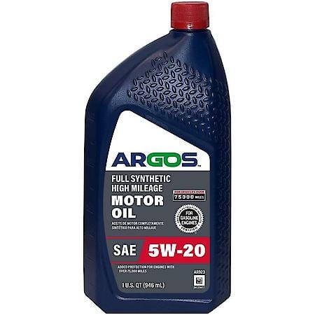 High Mileage 5W-20 Full Synthetic Motor Oil: Reduces Oil Consumption, 1 Quart