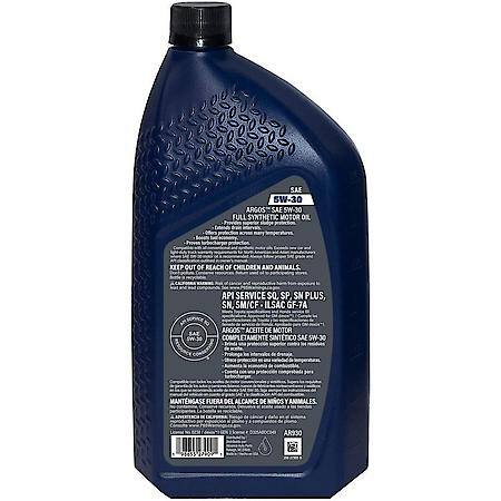 5W-30 Full Synthetic Motor Oil: Faster Oil Flow at Start-Up, 1 Quart