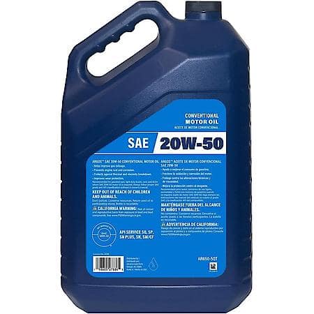 20W-50 Conventional Motor Oil: Low-Speed Pre-Ignition Control, 5 Quart