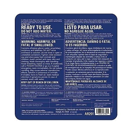 Conventional Green 50/50 Pre-Diluted Antifreeze, 1 Gallon