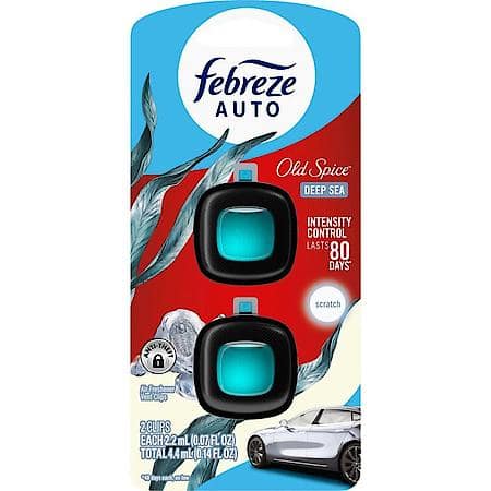 Auto Vent Clip Air Freshener, Deep Sea, 2ct.