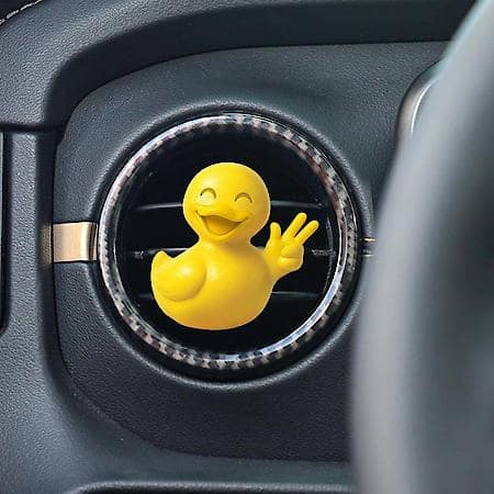 Little Duck Lemon Cake Scent Car Vent Air Freshener-Yellow