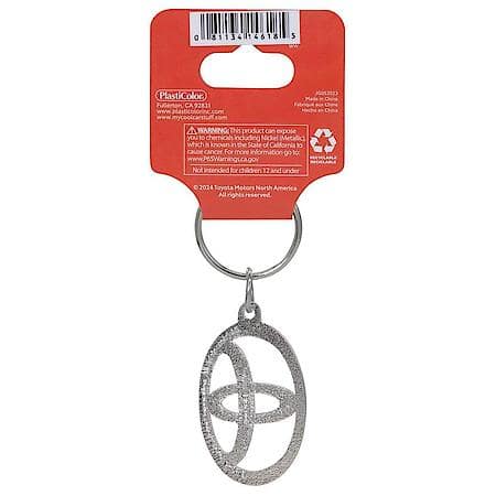 Toyota Key Chain: Toyota Ellipse Enamel Metal Keychain, Chrome