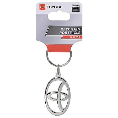 Toyota Key Chain: Toyota Ellipse Enamel Metal Keychain, Chrome