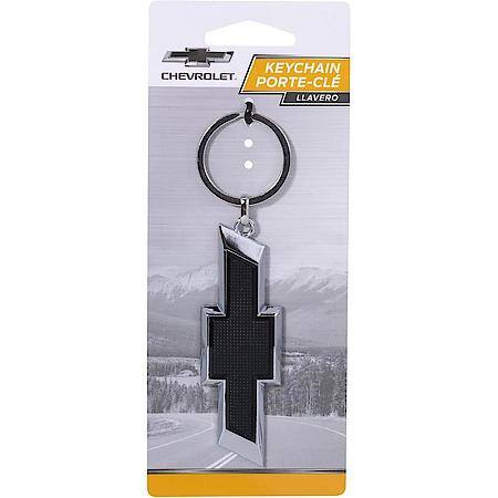 Chevrolet Key Chain: Chevrolet Black Bowtie Enamel Metal Keychain
