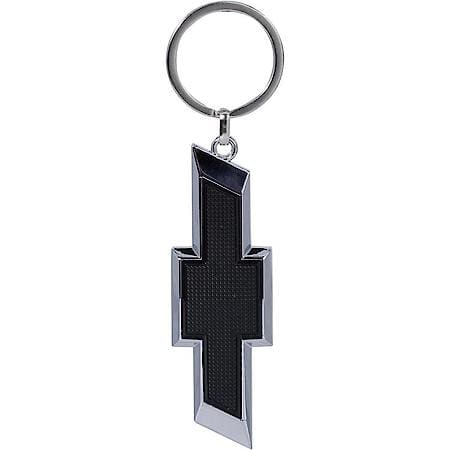 Chevrolet Key Chain: Chevrolet Black Bowtie Enamel Metal Keychain