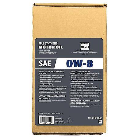 0W-8 Full Synthetic Motor Oil: 6 Gallon Box