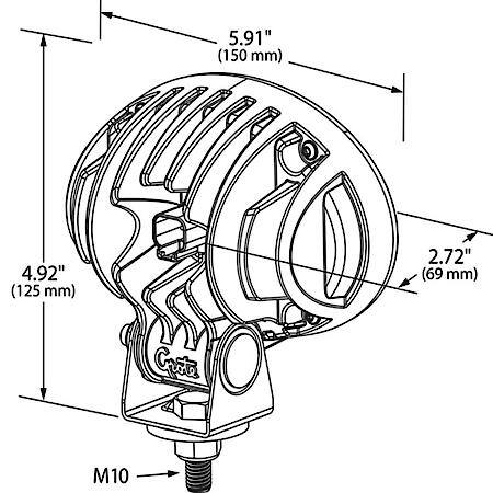 Trilliant Oval LED Work Lights, Close Range, 2000 Lumens, Deutsch, 9-32V