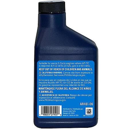 2-Cycle 50:1 Conventional Engine Oil: Ideal for Small Engines, 6.4 oz.