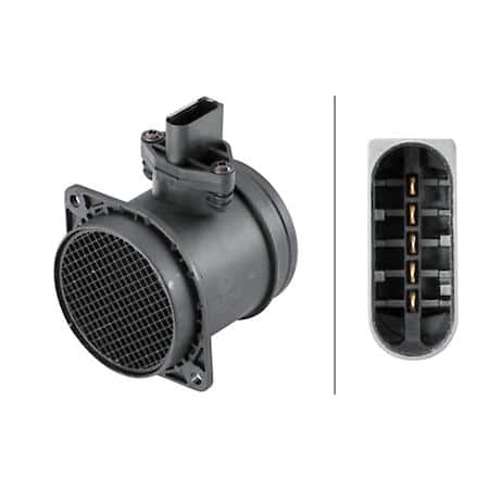 Mass Air Flow Sensor - 5-Pin Connector - Pipe-Neck - Without Gasket/Seal