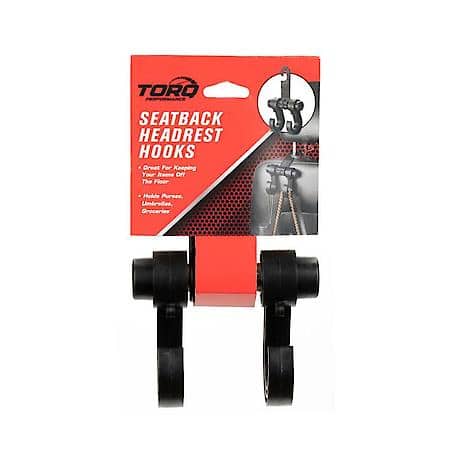 Headrest Hooks: Holds items off floor