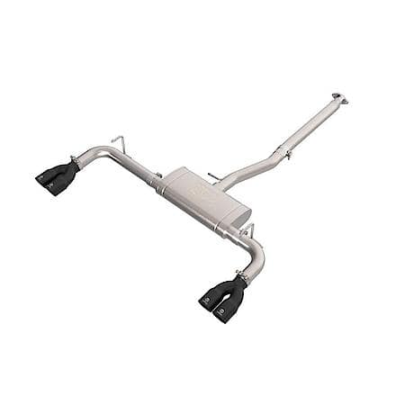 Takeda 2-1/2 In 304 Stainless Steel Cat-Back Exhaust System With Black Tips