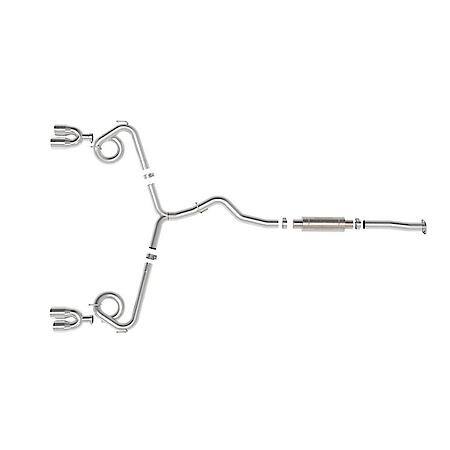 Takeda 3 In To 2-1/2 In 304 Stainless Steel Cat-Back Exhaust With Polished Tip
