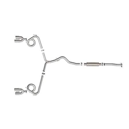 Takeda 3 In To 2-1/2 In 304 Stainless Steel Cat-Back Exhaust With Polished Tip