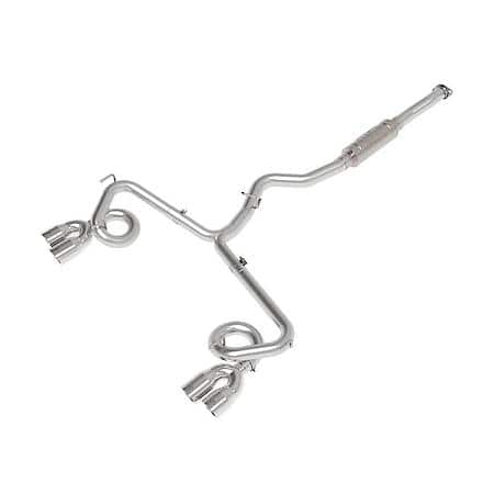 Takeda 3 In To 2-1/2 In 304 Stainless Steel Cat-Back Exhaust With Polished Tip